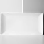 Casa si Gradina - Bucatarie si vesela - Vesela si tacamuri - Platouri de bucatarie - Platou servire 24 x 13 cm, portelan alb, AMBITION Porto - Infinity.ro