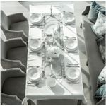 Casa si Gradina - Bucatarie si vesela - Vesela si tacamuri - Platouri de bucatarie - Platou portelan 35.5 x 21cm, AMBITION Aura Silver - Infinity.ro