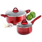 Casa si Gradina - Bucatarie si vesela - Vase pentru gatit - Oale si cratite - Cratita cu capac AMBITION Jasper, 16 cm, 1.4 L, invelis Qualum Basic Stone - Infinity.ro