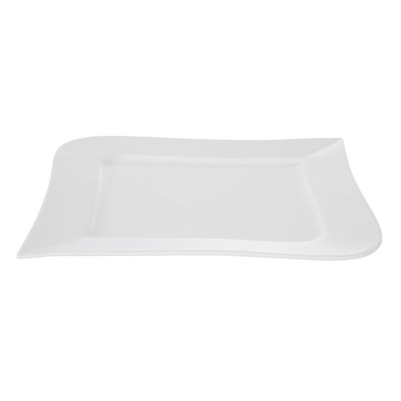 Casa si Gradina - Bucatarie si vesela - Vesela si tacamuri - Platouri de bucatarie - Platou patrat 28.5 x 28.5 cm, portelan alb, AMBITION Fala - Infinity.ro