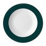 Casa si Gradina - Bucatarie si vesela - Vesela si tacamuri - Farfurii si boluri - Farfurie adanca 23 cm, portelan, AMBITION Aura Green - Infinity.ro