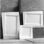 Casa si Gradina - Bucatarie si vesela - Vesela si tacamuri - Platouri de bucatarie - Platou servire 25 x 18 cm, portelan alb, AMBITION Kubiko - Infinity.ro