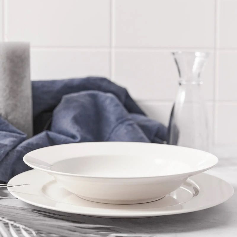 Casa si Gradina - Bucatarie si vesela - Vesela si tacamuri - Farfurii si boluri - Farfurie plata 27 cm, portelan, AMBITION Aura White - Infinity.ro