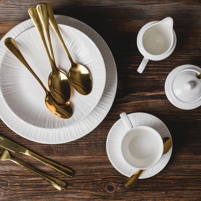 Casa si Gradina - Bucatarie si vesela - Vesela si tacamuri - Farfurii si boluri - Farfurie plata 26.5 cm, portelan, AMBITION Perla - Infinity.ro