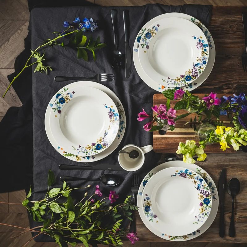 Casa si Gradina - Bucatarie si vesela - Vesela si tacamuri - Farfurii si boluri - Farfurie desert 19 cm, portelan, AMBITION Fiori - Infinity.ro