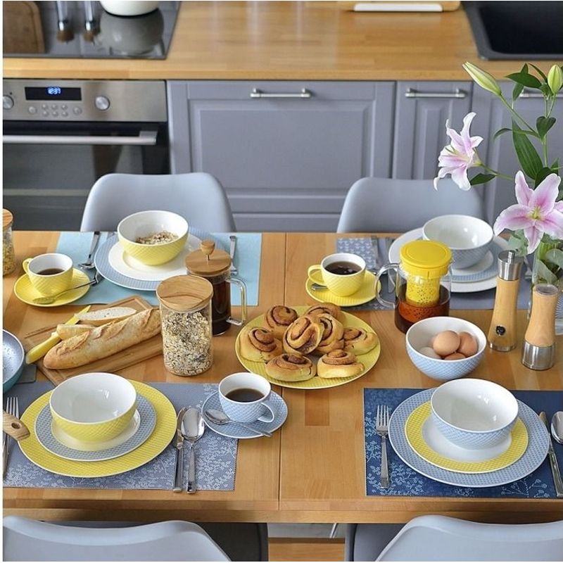 Casa si Gradina - Bucatarie si vesela - Vesela si tacamuri - Farfurii si boluri - Farfurie plata 27.5 cm, galben, portelan, AMBITION Nordic - Infinity.ro