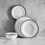 Casa si Gradina - Bucatarie si vesela - Vesela si tacamuri - Farfurii si boluri - Farfurie adanca 23 cm, portelan, AMBITION Art Deco - Infinity.ro