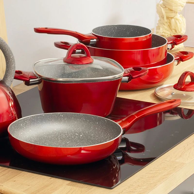 Casa si Gradina - Bucatarie si vesela - Vase pentru gatit - Tigai si seturi - Tigaie universala 20 cm, invelis Qualum Basic Stone Edition, AMBITION Jasper - Infinity.ro