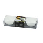 Casa si Gradina - Bucatarie si vesela - Vesela si tacamuri - Farfurii si boluri - Set 3 boluri patratoase 8.25 cm, portelan alb, AMBITION Salsa - Infinity.ro