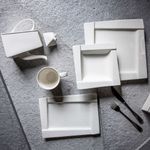 Casa si Gradina - Bucatarie si vesela - Vesela si tacamuri - Farfurii si boluri - Farfurie plata 25 cm, portelan, AMBITION Kubiko - Infinity.ro