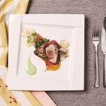 Casa si Gradina - Bucatarie si vesela - Vesela si tacamuri - Farfurii si boluri - Farfurie plata 25 cm, portelan, AMBITION Kubiko - Infinity.ro