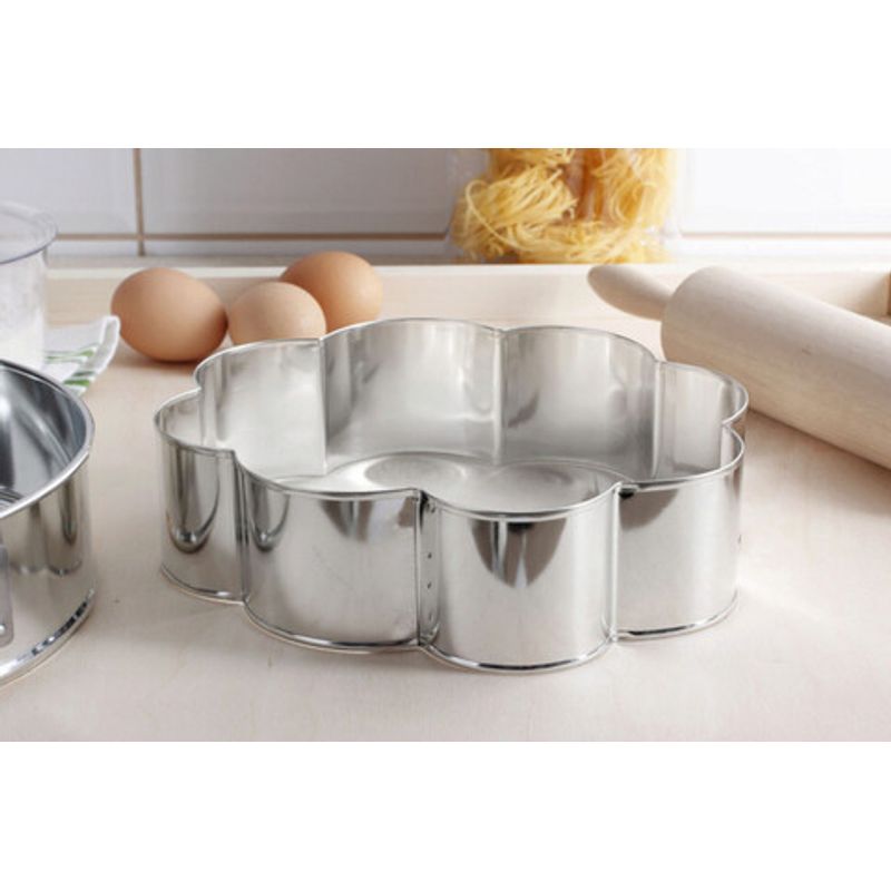 Casa si Gradina - Bucatarie si vesela - Vase pentru gatit - Tavi copt - Forma tort 24 cm cu forma floare, baza detasabila, 2 piese, SNB - Infinity.ro