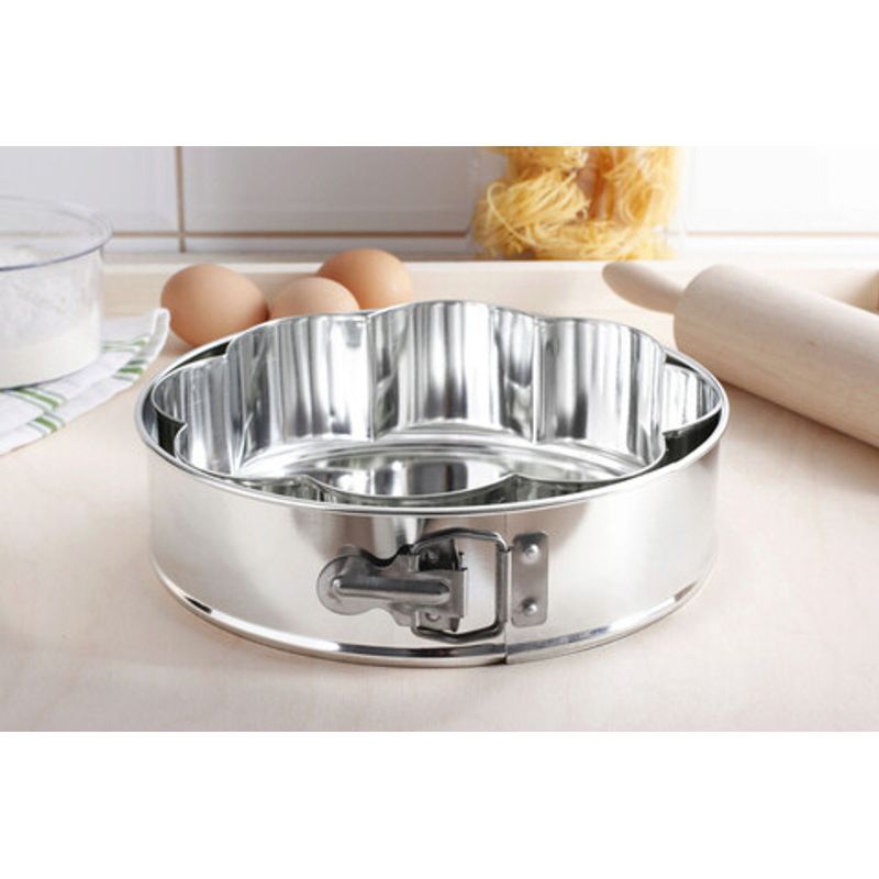 Casa si Gradina - Bucatarie si vesela - Vase pentru gatit - Tavi copt - Forma tort 24 cm cu forma floare, baza detasabila, 2 piese, SNB - Infinity.ro