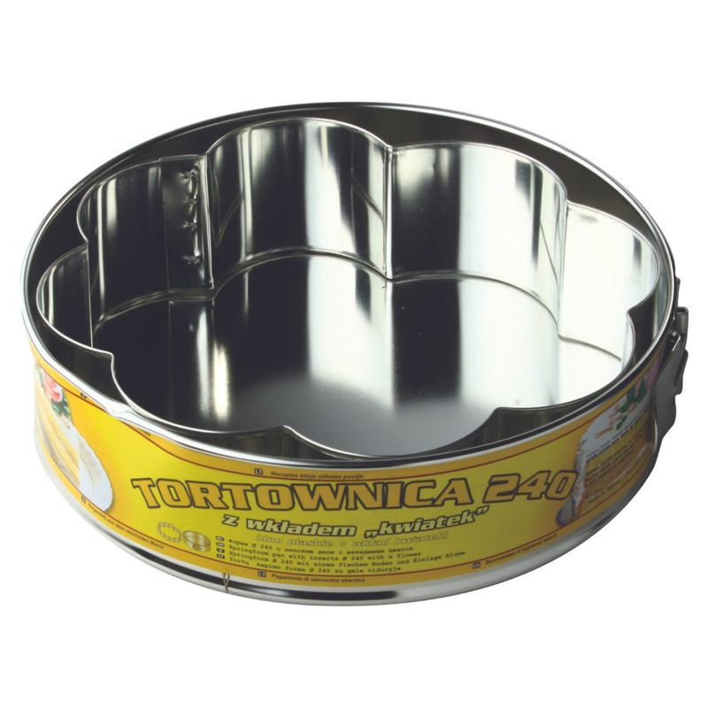 Casa si Gradina - Bucatarie si vesela - Vase pentru gatit - Tavi copt - Forma tort 24 cm cu forma floare, baza detasabila, 2 piese, SNB - Infinity.ro