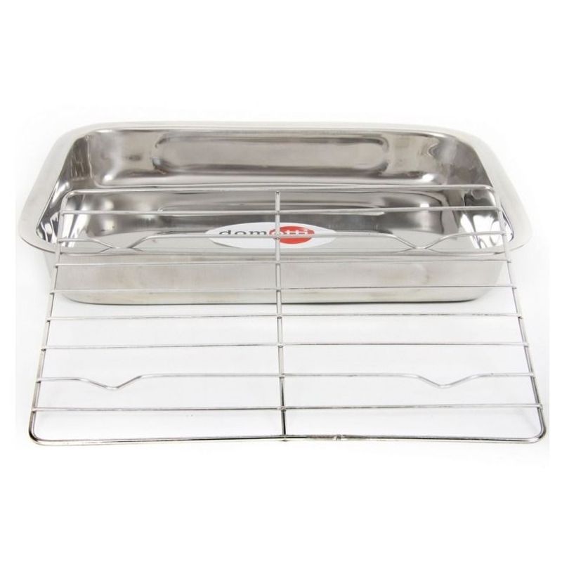 Casa si Gradina - Bucatarie si vesela - Vase pentru gatit - Tavi copt - Tava cuptor cu gratar 35 x 26 cm, DOMOTTI - Infinity.ro