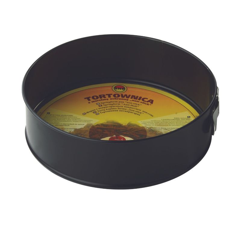 Casa si Gradina - Bucatarie si vesela - Vase pentru gatit - Tavi copt - Forma tort 27 cm, baza detasabila, invelis antiaderent, negru, SNB - Infinity.ro