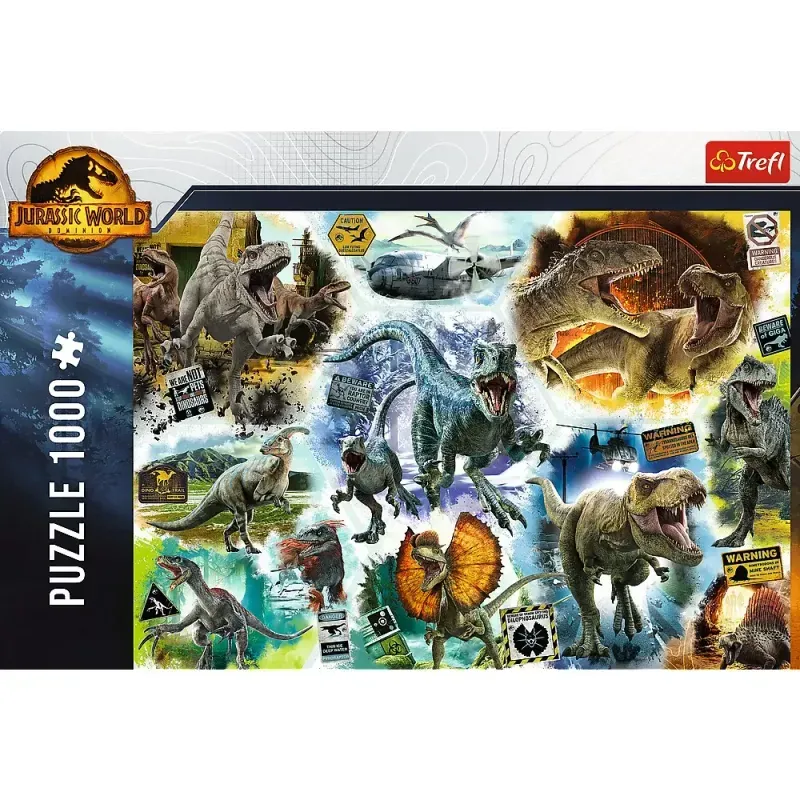 Jucarii, Copii si Bebe - Jucarii si jocuri - Jocuri si puzzle - Puzzle - Puzzle trefl 1000 jurassic world pe urmele dinozaurilor - Infinity.ro