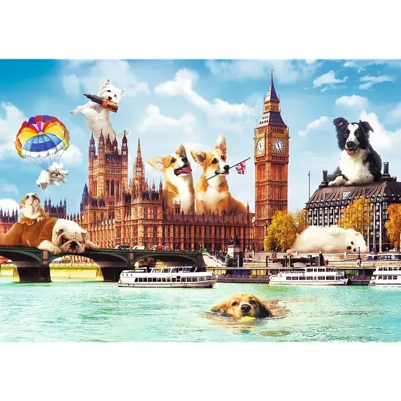Jucarii, Copii si Bebe - Jucarii si jocuri - Jocuri si puzzle - Puzzle - Puzzle trefl 1000 catelusi la londra - Infinity.ro