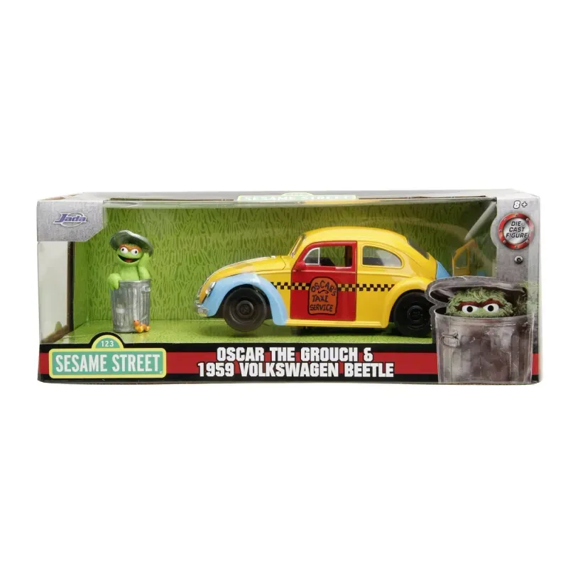 Jucarii, Copii si Bebe - Jucarii si jocuri - Vehicule si jucarii cu telecomanda - Masinute - Jada masinuta metalica sesame street 1959 vw beetle  1:24 - Infinity.ro