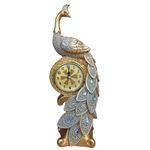 Casa si Gradina - Decoratiuni - Ceasuri - Ceas de masa, Paun, Auriu, 29 cm, 15717-48 - Infinity.ro