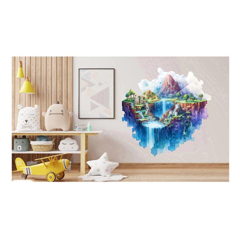 Casa si Gradina - Decoratiuni - Stickere decorative - Sticker decorativ, Minecraft, Albastru, 1376STK-12 - Infinity.ro