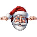 Casa si Gradina - Decoratiuni - Stickere decorative - Sticker decorativ, Mos Craciun, Rosu, 1371STK-18 - Infinity.ro