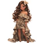 Casa si Gradina - Decoratiuni - Stickere decorative - Sticker decorativ, Printesa, Maro, 1372STK-1 - Infinity.ro