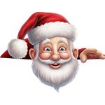 Casa si Gradina - Decoratiuni - Stickere decorative - Sticker decorativ, Mos Craciun, Rosu, 1371STK-15 - Infinity.ro