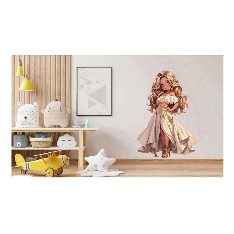 Casa si Gradina - Decoratiuni - Stickere decorative - Sticker decorativ, Printesa, Crem, 1372STK-5 - Infinity.ro