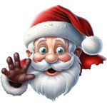 Casa si Gradina - Decoratiuni - Stickere decorative - Sticker decorativ, Mos Craciun, Rosu, 1371STK-7 - Infinity.ro