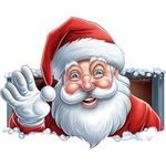 Casa si Gradina - Decoratiuni - Stickere decorative - Sticker decorativ, Mos Craciun, Rosu, 1371STK-12 - Infinity.ro