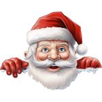 Casa si Gradina - Decoratiuni - Stickere decorative - Sticker decorativ, Mos Craciun, Rosu, 1371STK-13 - Infinity.ro