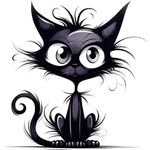 Casa si Gradina - Decoratiuni - Stickere decorative - Sticker decorativ, Pisica, Negru, 1366STK - Infinity.ro