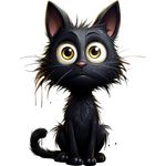 Casa si Gradina - Decoratiuni - Stickere decorative - Sticker decorativ, Pisica, Negru, 1366STK-5 - Infinity.ro