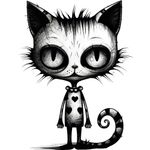 Casa si Gradina - Decoratiuni - Stickere decorative - Sticker decorativ, Pisica, Negru, 1366STK-7 - Infinity.ro