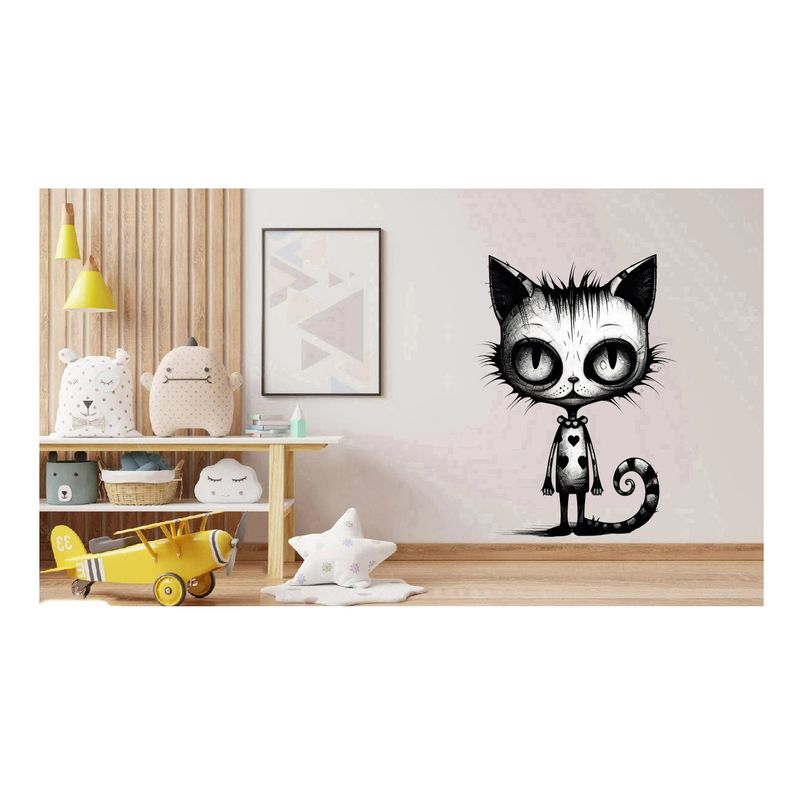 Casa si Gradina - Decoratiuni - Stickere decorative - Sticker decorativ, Pisica, Negru, 1366STK-7 - Infinity.ro