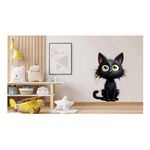 Casa si Gradina - Decoratiuni - Stickere decorative - Sticker decorativ, Pisica, Negru, 1366STK-5 - Infinity.ro