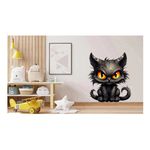 Casa si Gradina - Decoratiuni - Stickere decorative - Sticker decorativ, Pisica, Negru, 1366STK-3 - Infinity.ro
