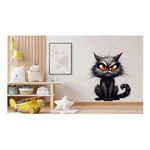 Casa si Gradina - Decoratiuni - Stickere decorative - Sticker decorativ, Pisica, Negru, 1366STK-12 - Infinity.ro