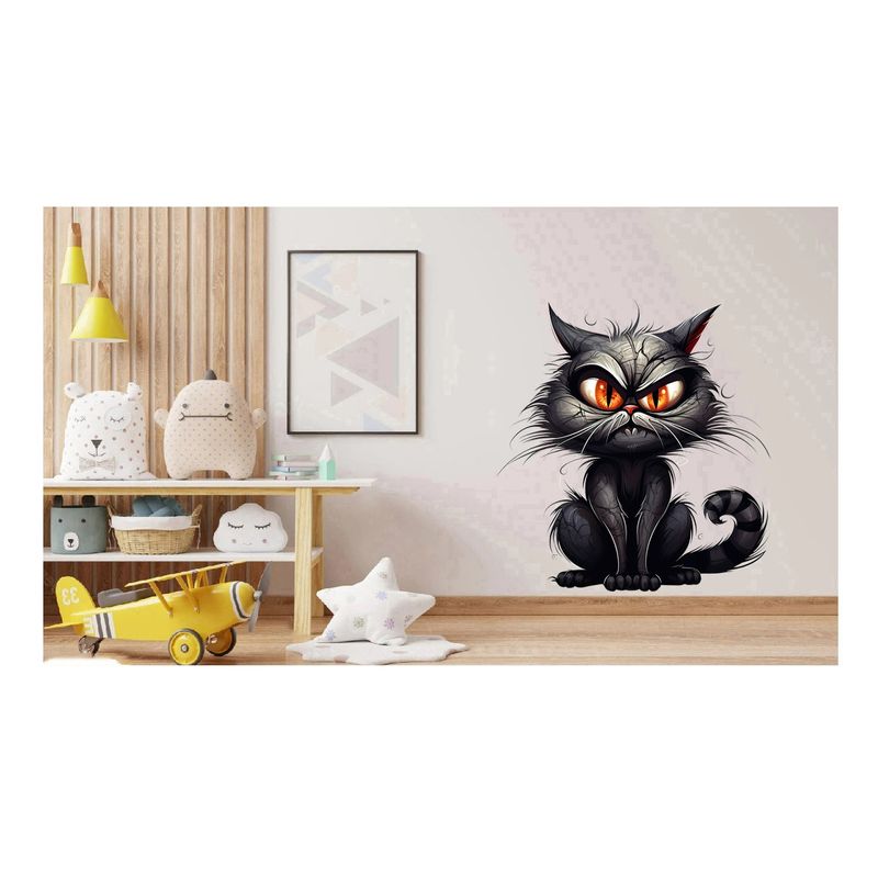 Casa si Gradina - Decoratiuni - Stickere decorative - Sticker decorativ, Pisica, Negru, 1366STK-12 - Infinity.ro