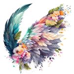 Casa si Gradina - Decoratiuni - Stickere decorative - Sticker decorativ, Aripi, Turcoaz, 63 cm, 1355STK-6 - Infinity.ro
