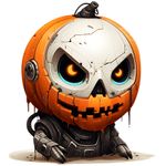 Casa si Gradina - Decoratiuni - Stickere decorative - Sticker decorativ, Horror, Portocaliu, 67 cm, 1356STK-1 - Infinity.ro