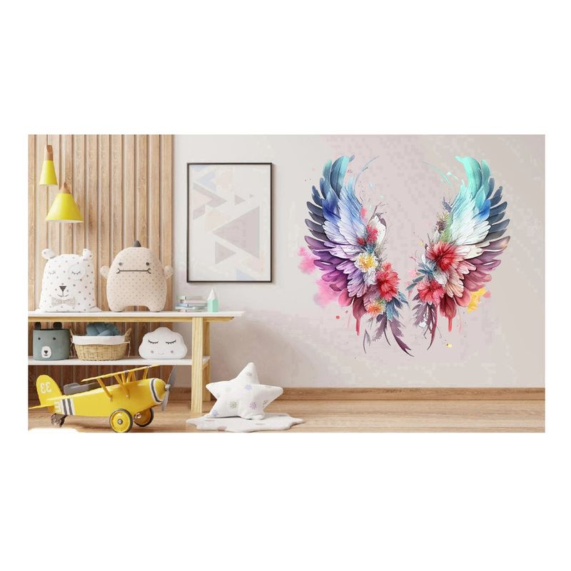 Casa si Gradina - Decoratiuni - Stickere decorative - Sticker decorativ, Aripi, Gri, 63 cm, 1355STK-3 - Infinity.ro