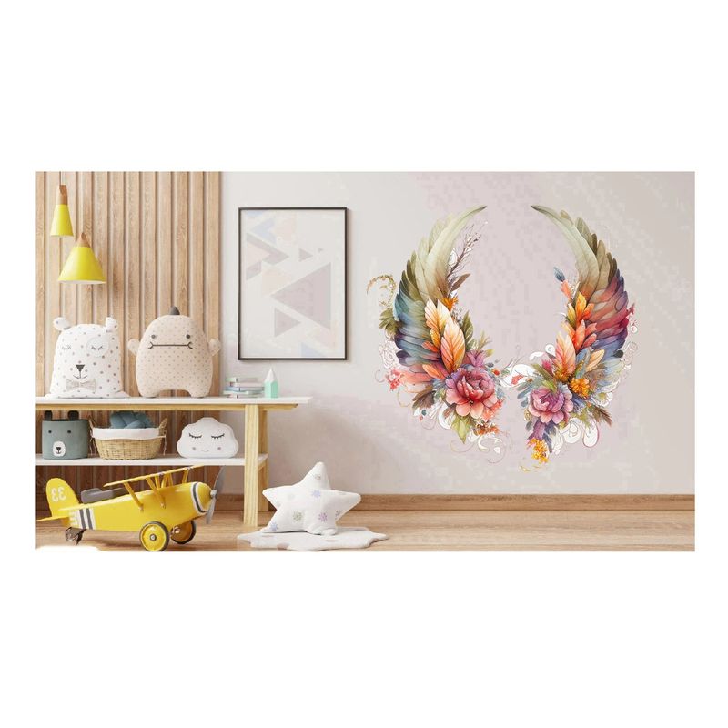 Casa si Gradina - Decoratiuni - Stickere decorative - Sticker decorativ, Aripi, Portocaliu, 61 cm, 1355STK-9 - Infinity.ro