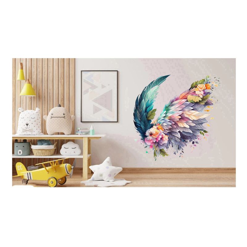 Casa si Gradina - Decoratiuni - Stickere decorative - Sticker decorativ, Aripi, Turcoaz, 63 cm, 1355STK-6 - Infinity.ro