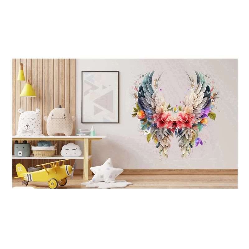 Casa si Gradina - Decoratiuni - Stickere decorative - Sticker decorativ, Aripi, Alb, 64 cm, 1355STK-5 - Infinity.ro