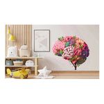 Casa si Gradina - Decoratiuni - Stickere decorative - Sticker decorativ, Creier cu Flori, Roz, 60 cm, 1353STK-3 - Infinity.ro