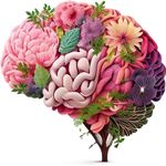 Casa si Gradina - Decoratiuni - Stickere decorative - Sticker decorativ, Creier cu Flori, Roz, 60 cm, 1353STK-3 - Infinity.ro