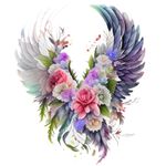 Casa si Gradina - Decoratiuni - Stickere decorative - Sticker decorativ, Aripi, Gri, 73 cm, 1355STK-2 - Infinity.ro