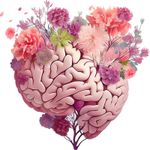 Casa si Gradina - Decoratiuni - Stickere decorative - Sticker decorativ, Creier cu Flori, Roz, 60 cm, 1353STK-1 - Infinity.ro